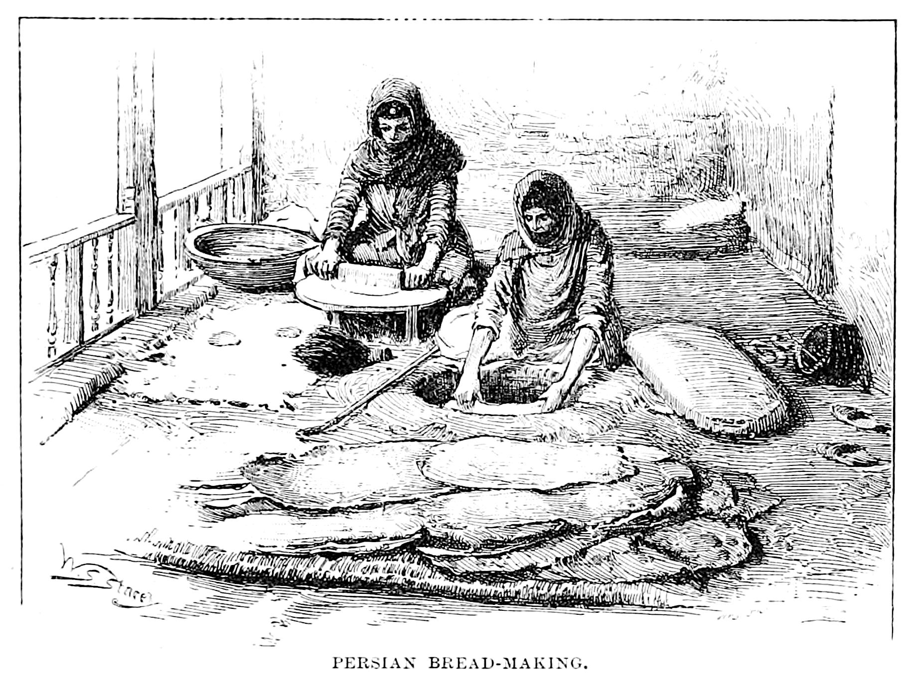 Persian_bread-making